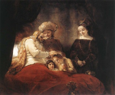 Jacob Blessing the Children of Joseph, by Rembrandt