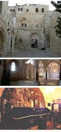 The Cenacle; Bottom: King David's Tomb