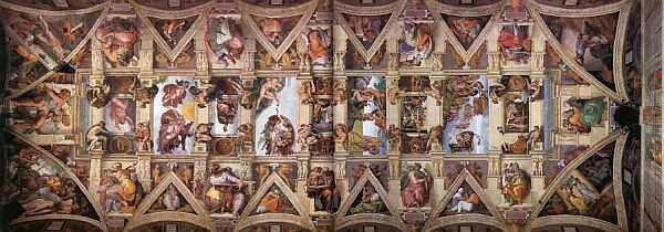 Ceiling of the Sistine Chapel, where the Conclave is held